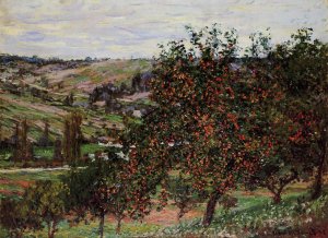 The painting Apple Trees Near Vetheuil