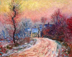 Coming into Giverny in Winter, Sunset