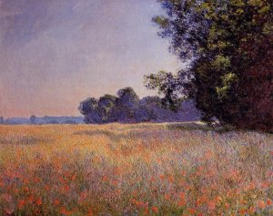 The painting Oat and Poppy Field, Giverny