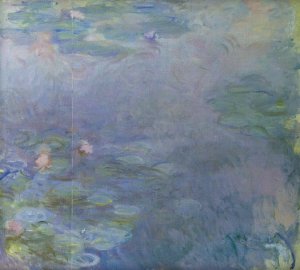 The painting Pale Water-Lilies Detail