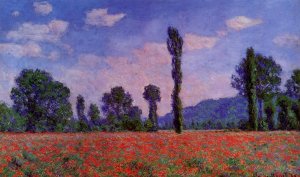 The painting Poppy Field in Giverny