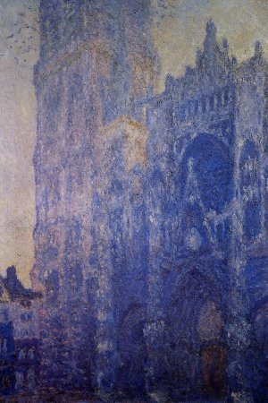 The painting Rouen Cathedral, the Portal and the tour d'Albane, Morning Effect