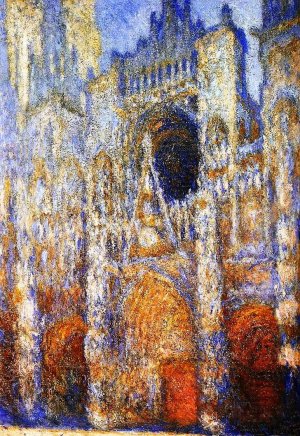 The painting Rouen Cathedral, West Facade, Midday