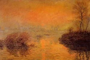 Sunset on the Seine at Lavacourt, Winter Effect