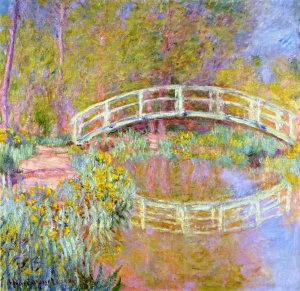 The painting The Bridge in Monet's Garden