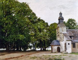 The painting The Chapel of Notre-Dame-de-Grace, Honfleur