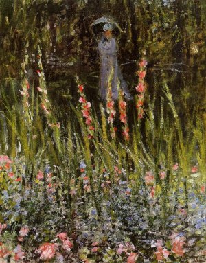 The painting The Garden, Gladioli