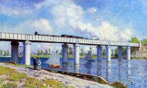 The painting The Railroad Bridge at Argenteuil