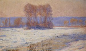 The painting The Seine at Bennecourt in Winter