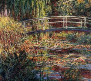 The painting Water-Lily Pond, Symphony in Rose