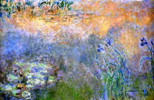 Water-Lily Pond with Irises